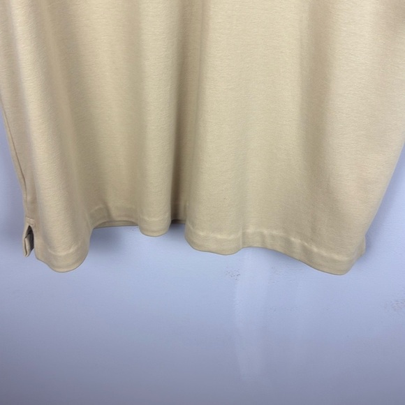 Lands' End 100% Cotton Cream 3/4 Sleeve Top with Beaded Details Size 14-16 - Picture 6 of 13
